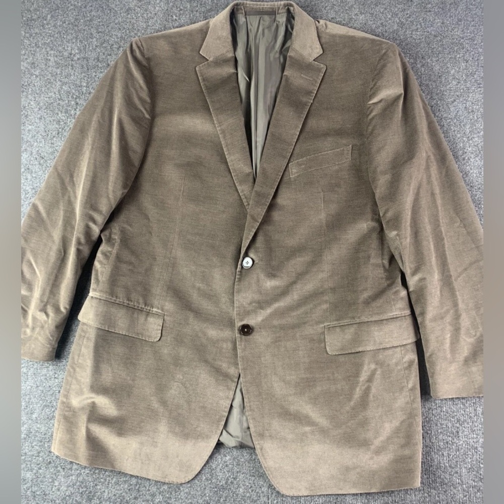 Z ZEGNA Mens Cotton-Angora Blend Sports Blazer Size 44 Light Brown